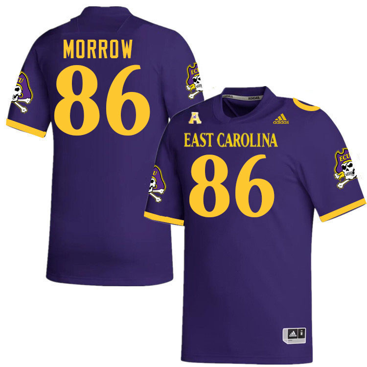 #86 Kaleb Morrow East Carolina Pirates College Football Jersey Stitched-Purple